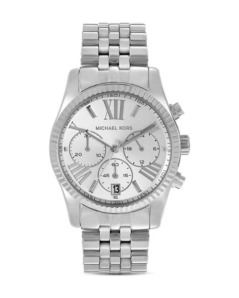 michael kors mk5555 vintage classic lexington chronograph silver.